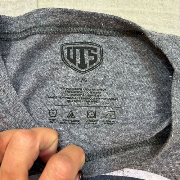 Brand new with Tags Men’s UTS NFL Patriots Heather Grey Short Sleeve Shirt Large - Picture 6 of 8